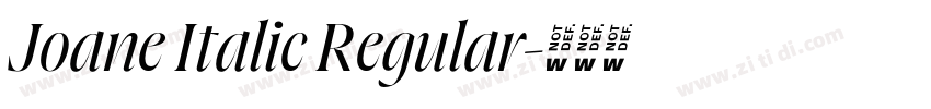 Joane Italic Regular字体转换